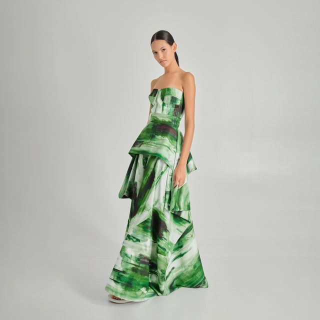Top Seto + Maxi Falda Vegetal