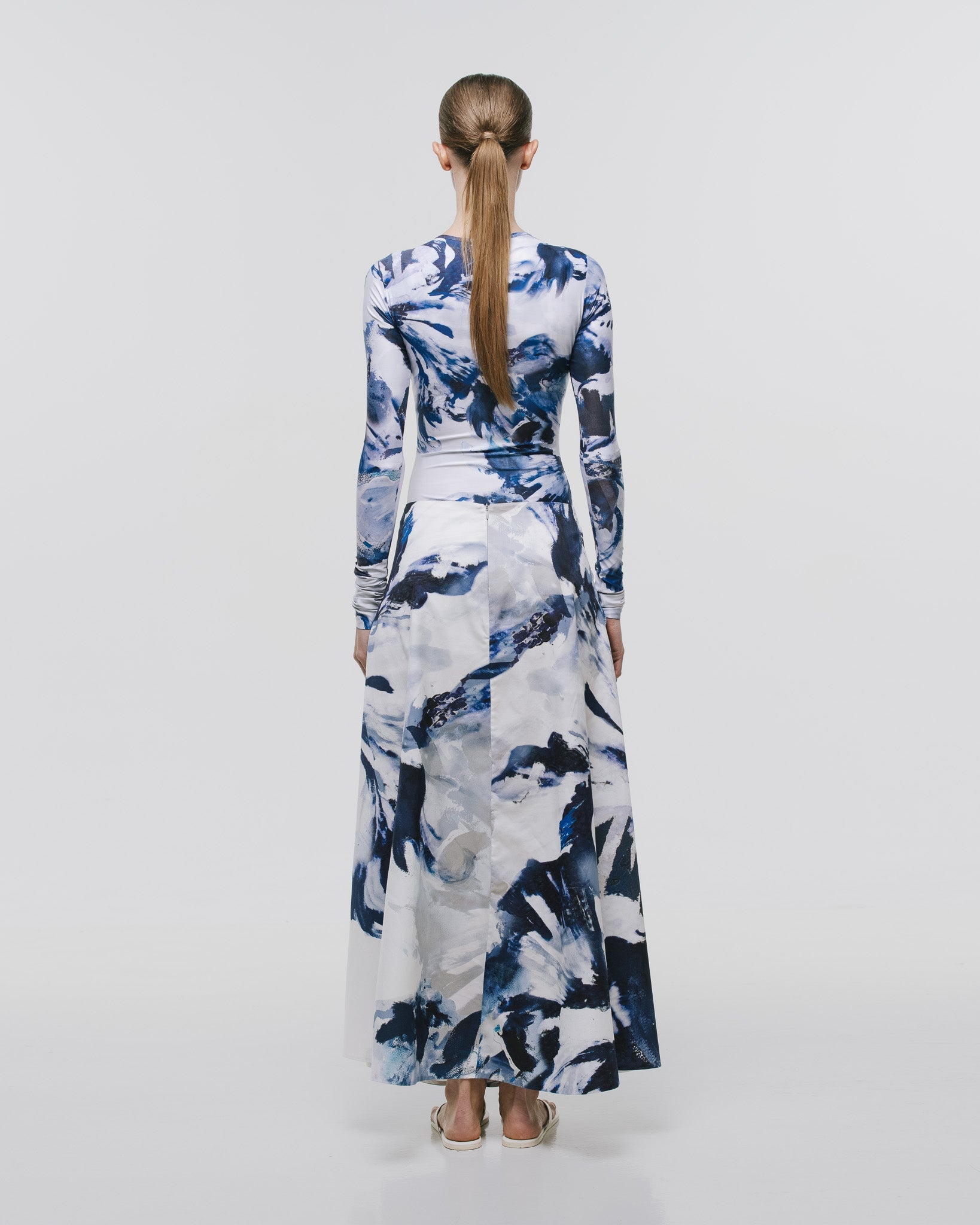 'YANG' MIDI SKIRT