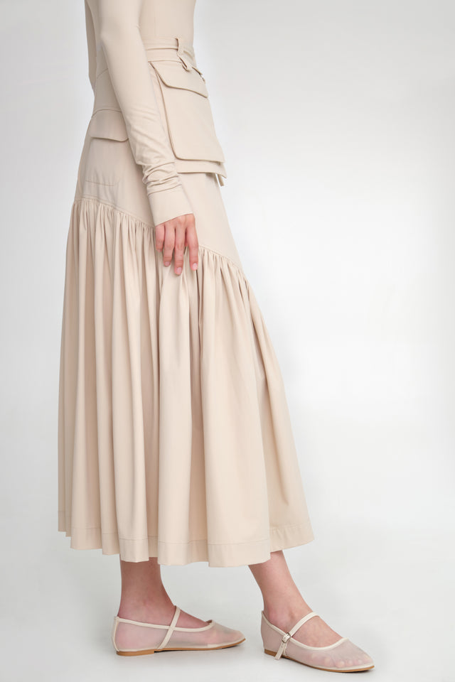 'SUPERFICIE' MIDI SKIRT