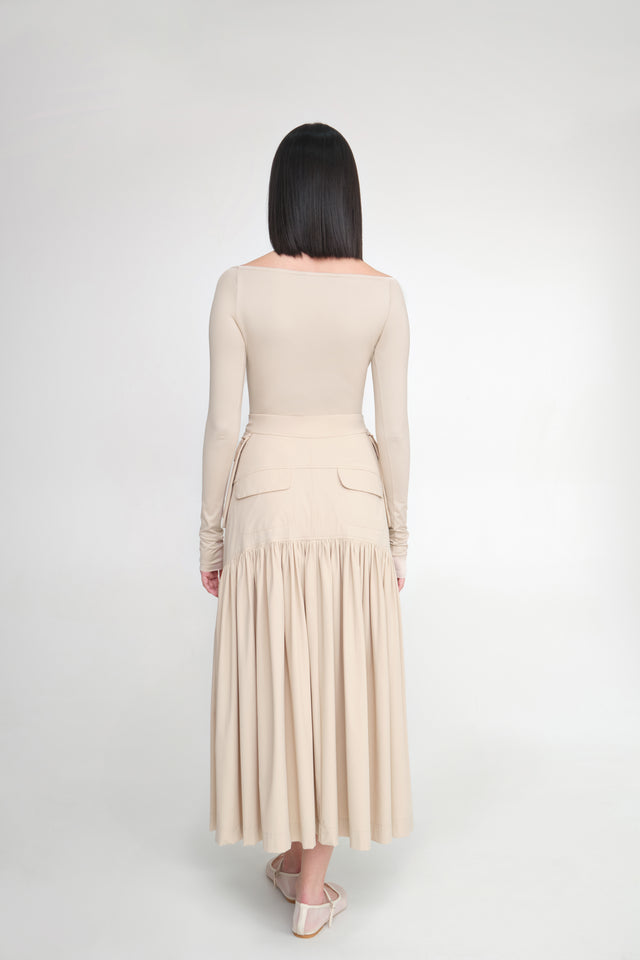 'SUPERFICIE' MIDI SKIRT