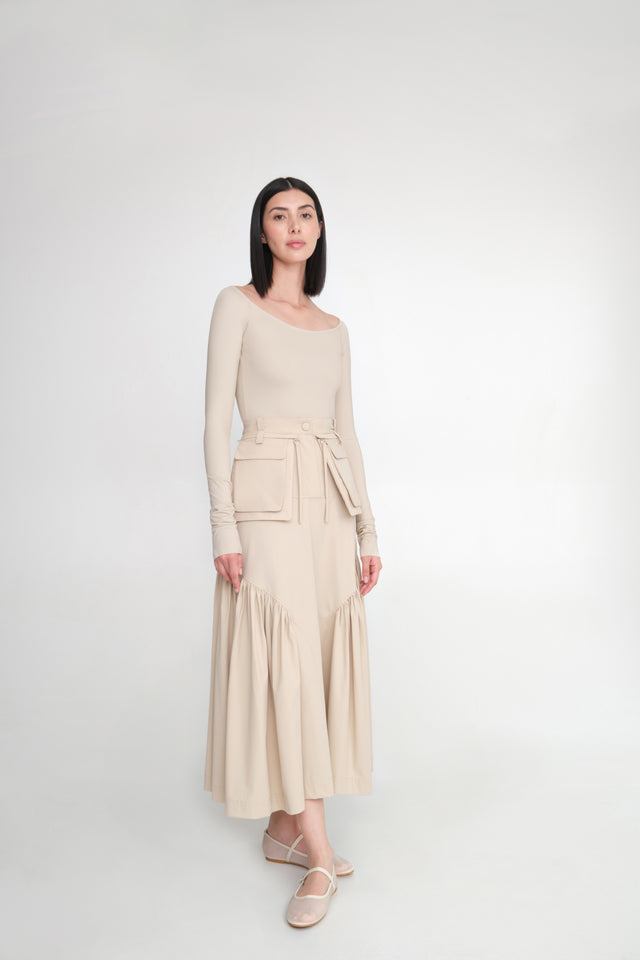 'SUPERFICIE' MIDI SKIRT